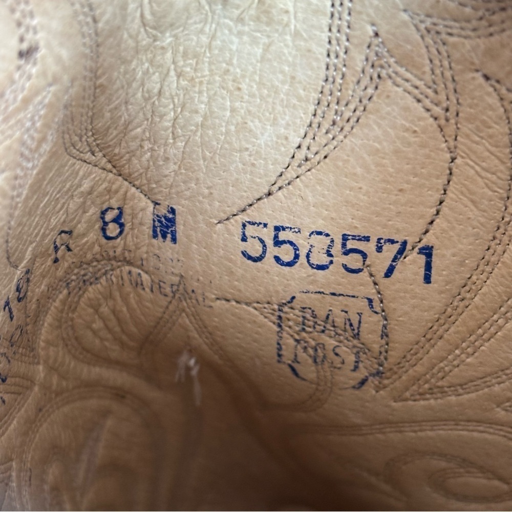 Dan Post Western Leather Cowboy Boots - size 8 - Picture 4 of 11